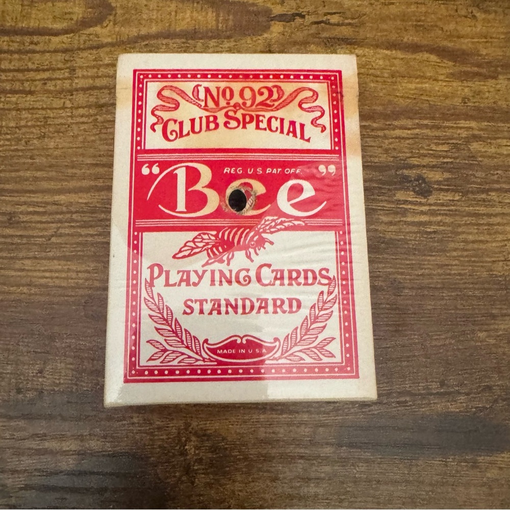 Bee No. 92 Hotel Aladdin Las Vegas Casino-Used Deck Drilled 1960s-70s Vintage